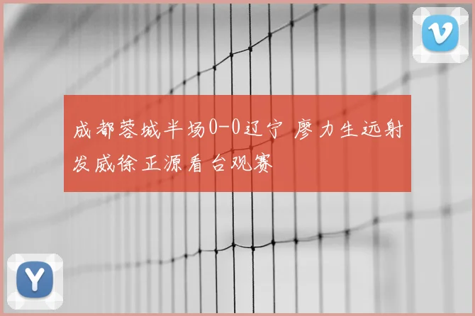 成都蓉城半场0-0辽宁 廖力生远射发威徐正源看台观赛